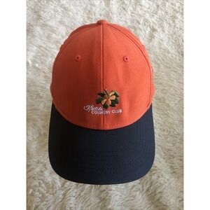 Vintage Kona Country Club Strapback Hat Cap Hawaii Orange New Old Stock